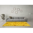 thumbnail image 3 of Ahgly Company Machine Washable Indoor Rectangle Abstract Yellow Contemporary Area Rugs, 5' x 7', 3 of 4