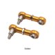 thumbnail image 1 of Ounissouiy Varilla de enlace de dirección de aleación de aluminio de 2 piezas Compatible con varilla de rótula trasera de Metal 1/28 Wltoys Kits de construcción modelo oro, 1 of 6