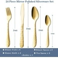 thumbnail image 7 of 24 Pieces Silverware Set, Stainless Steel Flatware Set with Holder, Mirror Polished Utensils Set Service for 6, Durable Kitchen Eating Tableware Set, Include Fork Knife Spoon Set, Dishwasher Safe, 7 of 7