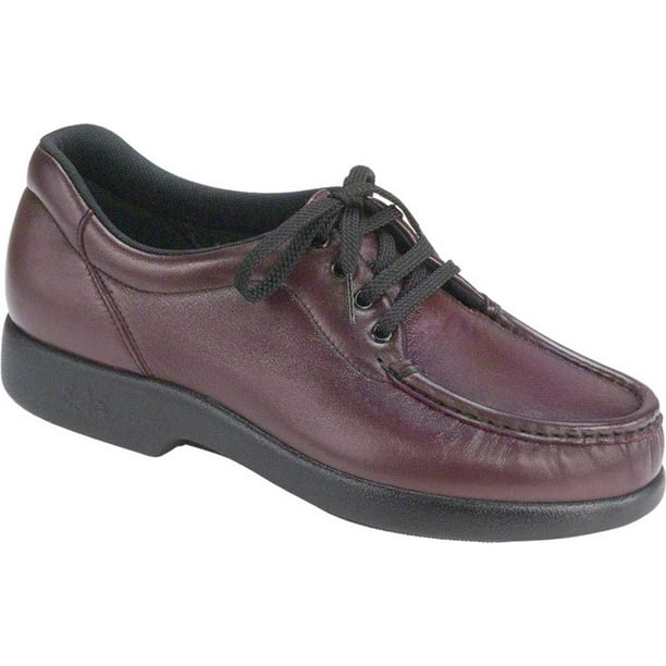SAS Women's SAS Take Time Moc Toe Walking Shoe Antique Wine Leather 8