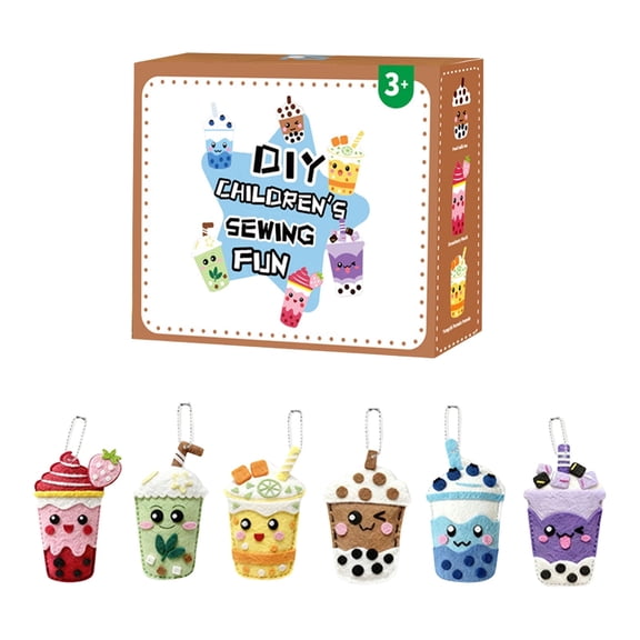 Kids Sewing Kit for Beginners, Complete DIY Craft Set with Pre-Cut Felt, Needles, Colorful Threads & Stuffing, Educational Learning Toy for Girls Boys, Develop Fine Motor Skills & Creativity