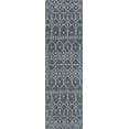 thumbnail image 3 of Veranda Contemporary 2' x 7' Charcoal and Light Gray Polypropylene Outdoor Area Rug, 3 of 8