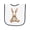 White and Navy, variant on Inktastic Vintage Plush Bunny Rabbit Baby Terry Cloth Bib