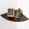 thumbnail image 5 of Corner Shelves, Floating Corner Shelf, Set of Solid Oak Wood Corner Wall Shelves, Round End with Wire Hole Shelving for Small Plant for Bedroom Kitchen, Living Room (Size //in), 5 of 6