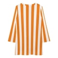 thumbnail image 3 of Aesthetic Orange And White Vertical Loose Dress Evening Dress Summer Dresses for Women Luxury Dress Long Sleeved Dress, 3 of 4