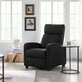 thumbnail image 2 of Renwick Fabric Push Back Theater Recliner Chair with Footrest for Livingroom, Black, 2 of 8