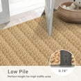 thumbnail image 7 of Tzou Print Braid Area Rugs 8' x 10' with Non-Slip Backing, Soft Low Pile Carpet for Dining Room(Camel), 7 of 7