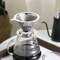 thumbnail image 4 of Ludlz Coffee Filter 304 Stainless Steel Double Layer Fine Mesh Paperless Reusable Pour Over Coffee Dripper Cone Strainer Funnel Coffee Maker Accessories, 4 of 8