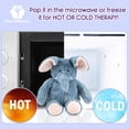 thumbnail image 4 of Lavender Scented Microwavable Plush Elephant - Heated Stuffed Animals - Hot or Cold Therapy, Bedtime Buddy, Travel Companion, Anxiety and Colic Relief - Elephant, 4 of 8
