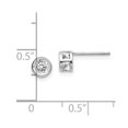 thumbnail image 3 of 14K White Gold Earring Birthstone (04) April Women'S Topaz (White) Round 4 mm, 3 of 3