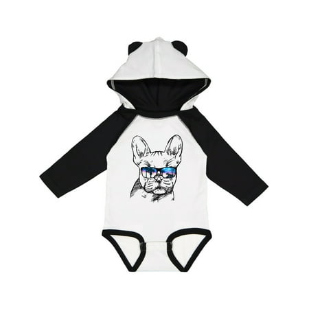 

Inktastic French Bulldog Portrait with Sunglasses Gift Baby Boy or Baby Girl Long Sleeve Bodysuit
