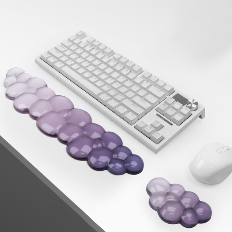 Ergonomic Keyboard And Mouse Pad Wrist Rest Set Cool Keypad Cushion Slip proof