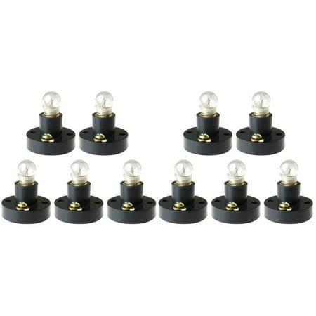 

NICEXMAS 10 pcs Physics E10 Screw Lamp Holder and 5pcs Lamp Bulb Electricity Teaching Aids