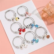 NOYAL 7Pcs Kpop BTS Bracelet Charms Cute Cartoon Bracelets for Women Girls Adjustable DIY Bff Friendship Bracelet Kpop Music Lover Bracelet