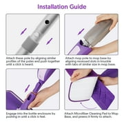 BCOOSS Spray Mops for Floor Cleaning - Microfiber Floor Mop with 550ML Refillable Bottle 3 Washable Pads Kitchen Dry Wet Mop