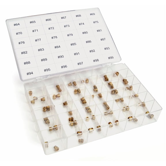 JEGS Carburetor Standard Main Jet Kit with Case [Sizes 64-99 Gas]