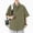 Army Green, variant on VgaVtl Mens Collared Shirt Elbow-Length Summer Oversized Button Solid Color Casual Mens Tops Everyday Breathable