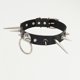 thumbnail image 3 of Collar de aro gótico Harajuku oscuro con remaches y cuello de cuero punk personalizado, 3 of 4