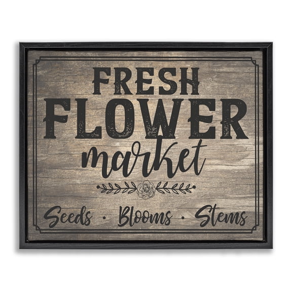 Stupell Industries French Country Black Floating Frame Canvas Art, 21 x 17, by Angela Nickeas