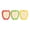 Apples, variant on Apple Shaped Sticky Note Pad Assortment / 2 7/8” x 3 1/4” Modern Sticky Notes / Set Of Three Teacher Appreciation Sticky Note Pad Designs / Made In USA