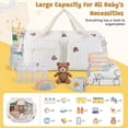 thumbnail image 4 of Yucurem Diaper Bag Tote, Large Capacity Diaper Bag with Multi-Pockets, Portable Strap Quilted Baby Bag for Mom Dad, Bears Printed, 4 of 9