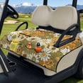 thumbnail image 3 of Xixirimido Quilted Golf Cart Seat Blanket Portable Golf Cart Seat Cover Towel for EZGO Yamaha Club Car & More 2-Seater Carts Foldable for Easy Carry, Retro Hippie Daisy, 3 of 8