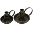 thumbnail image 6 of HONMEET Metal Taper Candle Holder Vintage Chamberstick Candle Holder with Handle for Table Decor Halloween Christmas Decoration Bronze L, 6 of 8