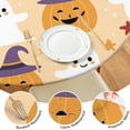 thumbnail image 4 of Halloween Elasticized Round Table Cover - 44 Inch Stretch Tablecloth for Dining Kitchen Party, Tear Resistant and Easy Clean, 4 of 6