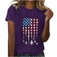 thumbnail image 2 of SOOMLON Red White and Blue Oversized Tshirts for Women Patriotic Shirts Crew Neck Usa Flag Tops Short Sleeve Loose Fit T-Shirt Juniors Tee Blouse Outfits, 2 of 6