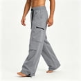 thumbnail image 6 of cllios Men's Parachute Cargo Pants with Adjustable Ankle Drawstring Wide Leg Drawstring Waist Loose Utility Trousers s-xl, 6 of 7