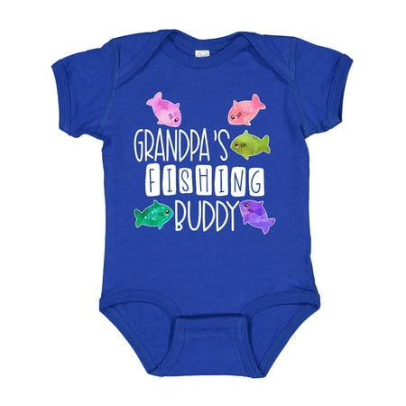 

Inktastic Grandpa s Fishing Buddy with Colorful Fish Gift Baby Boy or Baby Girl Bodysuit