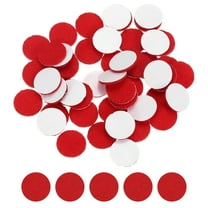 50 Pcs Adhesive Felt Circles, 1/2" Round Non-Woven Felt Pads Stickers, Red