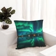 thumbnail image 6 of Fuzoiu Northern Lights Print Square Pillow Cover,Hidden Zipper Design,Luxury Square Pillow Case, Throw Pillow,Couch Cushion-18"x18", 6 of 7