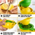 thumbnail image 5 of COREBAY-Two-in-One Lemon Juicer - Extracts the maximum amount of lemon juice without leaving any residue - Easy-to-clean manual citrus juicer - Simple and easy-to-use lemon juicer - Yellow/Green, 5 of 7
