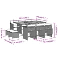 thumbnail image 4 of vidaXL 11 Piece Garden Dining Set with Cushions Black Poly Rattan, 4 of 5