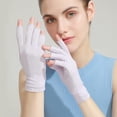 thumbnail image 4 of 2 pairs summer ice silk sunscreen gloves women's outdoor driving and cycling breathable gloves fingerless - style1, 4 of 5
