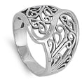 thumbnail image 4 of Filigree Wave Victorian Style Ring 925 Sterling Silver Band Jewelry Female Male Unisex Size 7, 4 of 4