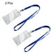 thumbnail image 2 of 2 Pcs Clear ID Badge Card Vertical Holder w Blue Neck Strap, 2 of 5