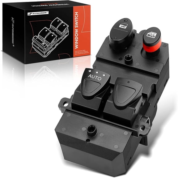 A-Premium Master Power Window Switch Compatible with Honda Civic 2006-2011 Coupe, 16 Pins, Front Left Driver Side, Replace# 35750SVAA12