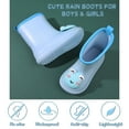 thumbnail image 5 of Cyiecw Toddler Rain Boots Kids Rain Shoes for Boys and Girls Waterproof Boots 2-7 Years Old, 5 of 7