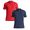 DARK NAVY/RED SAMBA NEW, variant on Men's & Big Men's Active Fit 2-Pack Pique Polo Shirt, Sizes XS-3XL