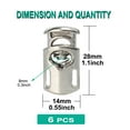 thumbnail image 2 of REGALWOVEN 6Pcs Spring Cord Lock Plastic Cord Fastener Single Hole Toggle Stoppers Slider Silver Tone, 2 of 4
