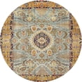 thumbnail image 1 of Ahgly Company Indoor Round Traditional Sienna Brown Persian Area Rugs, 3' Round, 1 of 6