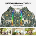 thumbnail image 4 of Disketp Deer And Flowers Womens Casual Hoodies Crew Neck Long Sleeve Sweatshirts Pullover Tops-X-Large, 4 of 7
