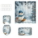 thumbnail image 1 of Yhmxh Decoración del baño Cortina de ducha navideña con fondo de Papá Noel, tela para colgar en el baño Organizadores y almacenamiento de baño Accesorios de baño, 1 of 5