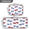 thumbnail image 3 of 2-Piece Kitchen Rugs Set Non-Slip Mats Carpet Floor for Kitchen, Bathroom (19.7"x27.6" & 19.7"x47.2") Red and Blue Stripe Bows, 3 of 7