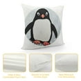 thumbnail image 4 of COMIO  Penguins Make Me Happy Reversible Throw Pillow Cover,Cute Cartoon Penguin Decor Decorations for Home Bedroom Living Room Girls Room,Gifts for Penguin Lovers Owners Girls Women, 4 of 5