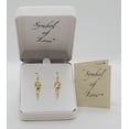 thumbnail image 2 of 925 Sterling Silver Soulmate Dangle Earrings, Gift for Her, Gold Overlay, Medium Ear Wire, Amethyst Cubic Zirconia Stone, 2 of 4