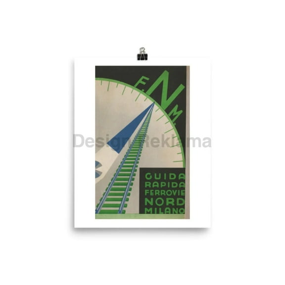 Quick Guide to Milan, Italy by Northern Railway Version 2 circa 1933. Unframed Vintage Travel Poster