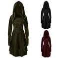 thumbnail image 2 of Disfraz Vintage para mujer, disfraz de arquero Medieval renacentista, bata con capucha, jersey con cordones, vestido largo con capucha, capa para fiesta de Halloween, 2 of 6